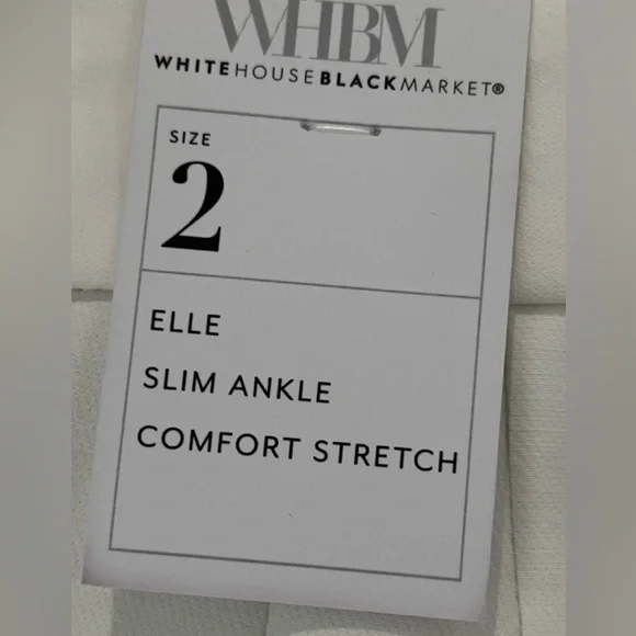 White House Black Market Elle Slim Ankle Pants, Size 2, NWT - Picture 4 of 9